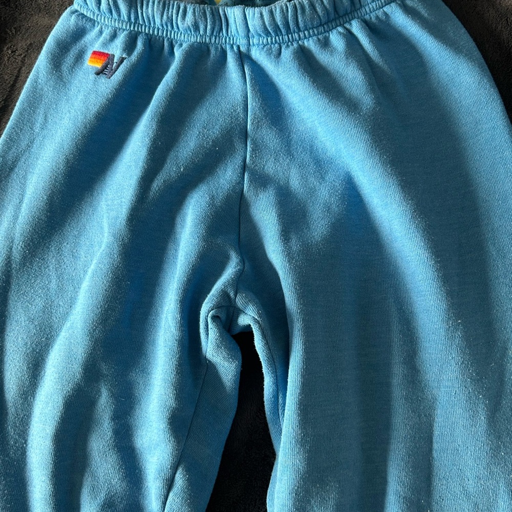 Aviator Nation Striped Cuffed Sweatpants